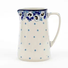 Dzbanek ceramiczny G46 1,3l <br> 2222X Biało-niebieskie anemony